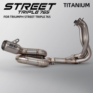 SC PROJECT CR-T motorcycle full titanium exhaust system kit For Triumph Street Triple 765 R S RS 765