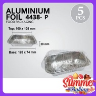 5pcs Rectangular Food Grade Foil Tray Aluminium Foil 4438 (4438P)