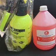 Air Conditioner Coil Cleaner 4 Litre (Acidic, Pink) and Deluxe Rockey 2 Litre Pressure Pump Set