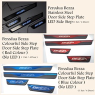 Perodua Bezza Stainless Steel LED Door Side Step Plate / Side Step / Colourful Side Step (NO LED)