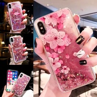 Huawei Mate 20/Pro/Mate 20 lite/Honor V10 Flamingo Glitter Liquid Silicone Case