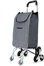 Shopping Trolleys 8-wheel multi-function shopping cart, aluminum alloy folding cart, portable shopping cart, multi-function luggage cart with wheels, portable shopping cart (Grey) Warm as ever