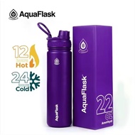 AquaFlask 22oz Amethyst Wide Mouth with Spout Lid Vacuum Insulated Drinking Water Aqua Flask