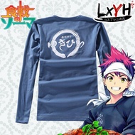 [LXYH- COSER KING] Anime Shokugeki no Soma Food Wars Yukihira Souma Cosplay Costume Uniform ชุดเสื้อผ้ากันเปื้อนวิกผมผ้าพันคอ