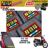 ♛✚▥MOTORCYCLE HONDA WAVE 125  ORIGINAL JRP DRY CARBON SEAT COVER solid ang tahi WITH STICKER &amp; ETIKE