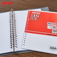 Joyko A5 20 Plain Grid Line Loose Leaf Refill Binder Paper