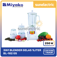 Miyako BL-102 GS Blender Gelas Kaca + Dry + Wet Mill 3in1 Kapasitas 1 Liter Daya 200 Watt / BL-102GS