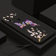 Casing OPPO A31 2020 A37 A37m A37f A37fw A39 A57 2016 A59 A71 A77 A83 A1 A8 Soft Liquid Silicone Beautiful Butterfly Pattern Phone Case Straight Edge Shockproof Cover