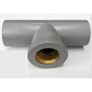 PVC PT TEE(brass thread)