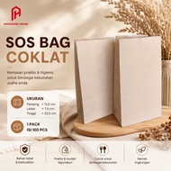 [100 PCS] BROWN SOS BAG I BROWN KRAFT PAPER BAG I SOS PAPER BAG