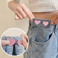 Korea Fashion new Pants Invisible Adjustment Pin Waist Buckle for Woman Heart Shape with Letter Pant
