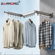 Wall Mount Clothes Drying Rack Foldable 3-Folded Rod Clothes Line Extendable Wall Drying Rack Laundr