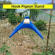 Pigeon Perch Stand With Double Hook - Sturdy Bird Roosting Shelf For Dove Loft Aviary - Screw & Hang