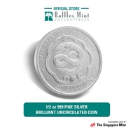2025 Bhutan Lunar Snake 1/2 oz 999 Fine Silver Brilliant Uncirculated Coin [The Singapore Mint]