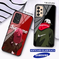Softcase Glass Kaca SAMSUNG A33(5G) A53(5G) - Casing hp SAMSUNG A33(5G) A53(5G) [ S12 ].