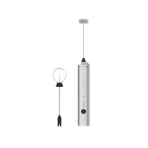 A74X-MHW-3BOMBER Electric Milk Frother Dual Whisk Heads Handheld Foam Maker Rechargeable Coffee Latt