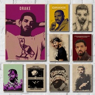 Drake Painting Poster Retro Kraft Paper Dorm Room Wall Art Home Decor Poster