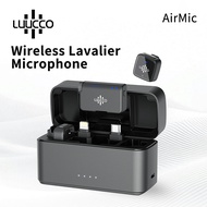 LUUCCO Air Mic Wireless Lavalier Microphone,Cordless Lapel Mic System for Vlog Recording,Suit for iP