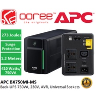 APC UPS BX750MI-MS 750VA, 230V BACK UPS AVR UNIVERSAL SOCKET WITH BATTERY BACKUP * UNINTERRUPTIBLE P