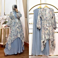 REALPICT COD SET ATHAYA INNER + OUTER BAHAN CERUTY MOTIF & PLISKET TERMURAH BEST SELLER TANGAN PER