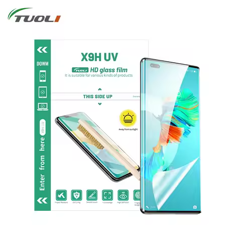 TUOLI 10Pcs X9H UV Tempered Glass Friction-resistant HD Sticker Film For Zero Stock Hydrogel Screen 