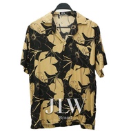 เสื้อฮาวาย ลายดอกใหญ่ ดำ ผ้านิ่ม JLW BRAND มีไซส์ M L XL Oversize อก40-52นิ้ว