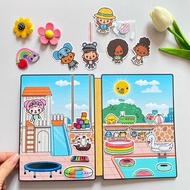 Toca Life World quiet book Toca Boca children's playhouse 2 handmade book paper doll paper doll hous