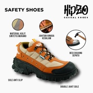 PRIA Men's Safety Shoes Premium Iron Tip Hipzo M 052 Original 100% Water Resistant Safety Sefty Shoes Boots Men Women Cheetah Krisbow King Jogger