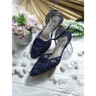 Natalia navy shoes, beautiful women's shoes 7cm