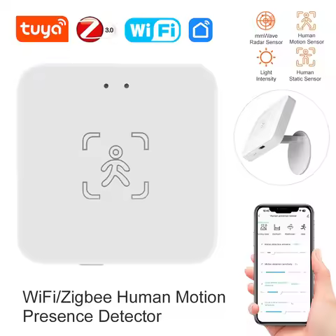 ZigBee/Wifi Tuya Smart Human Presence Motion 5.8G/24G PIR Microwave Radar Light Luminosity Detection