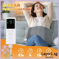 LAYOR Electric Heated Blanket, 58*29CM Grey Electric Blanket,  EU US UK Plug Digital Control Soft Pl