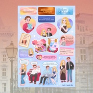 Notsoweirdo - Before Trilogy Homage Sticker Sheet, Vinyl Waterproof Sticker, Before Sunrise, Richard