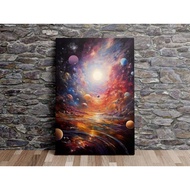 Modern Aesthetic Infinite Cosmos Canvas Art Poster Space Starry Sky Nebula Wall Picture Oil Painting