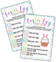 Easter Egg Exchange Card Stock Game 30pk 6x9” Party Jesus Adults Pass Your Eggs Printable Group Part