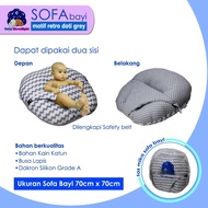 Latest.. Baby seatbelt Sofa - Retro doti gray 8TV