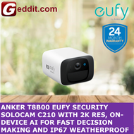 ANKER T8B00 EUFY SECURITY SOLOCAM C210 WITH 2K RES ON-DEVICE AI FOR FAST DECISION MAKING AND IP67 WE