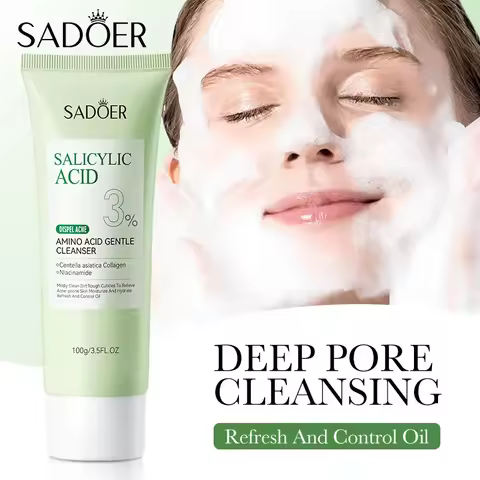 Salicylic Acid Facial Cleanser Face Wash Foam Face Cleanser Moisturizing Facial Cleansing Hydrating