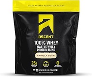 Ascent Native Fuel Whey Protein Powder - Post Workout Whey Protein Isolate, Zero Artificial Ingredie