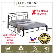 [King] Alexander King Metal Bed Frame/ Easy- assembly/ Katil King / Katil Besi