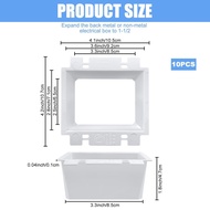 10Pcs BE2 Electrical Outlet Box Extenders with 40 PCS Screws, (2-Gang) Electrical Power Outlet Box E