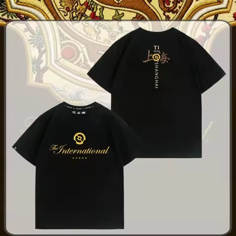 DOTA 2 TI15 Shanghai International Invitational Short‑sleeve T‑shirt AME Fans Support Tee Summer Men