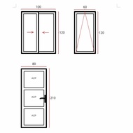Pesanan pintu acp, jendela sliding &amp; casement aluminium (Bp. Andy)