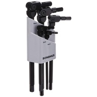 BONDHUS HEXPRO 5-Piece Hexagon Wrench Set 180 Degree Head 4 5 6 7 8 mm./Tock T30 T40 T45 T47 T50 Bla