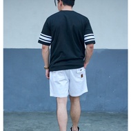 White Vintage Shorts With 6 Pockets