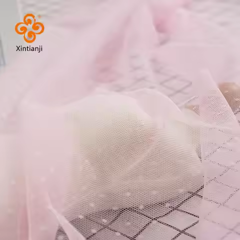 Lace Mesh Dot Jacquard Fabric Tulle Fabric For Dress And Mosquito Net Patchwork Needlework Diy Mater