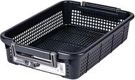 Fudogiken F26507 Stackable Storage Basket, MS, Dark Gray, Same Size, M Size, Stackable Width 11.0 x 