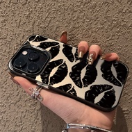 Solar Garden Live Black Lip Print Case Series ForVIVO Y19S Y28 Y21 Y21S Y21T Y21A Y33S Y33T Y27 Y50 