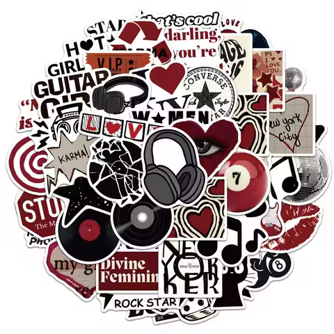 50Pcs City Downtown Graffiti Waterproof Stickers Urban Creative Decals For Water Bottle Phone Luggag