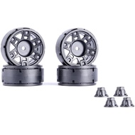 RC Car RC Crawler Truck Parts for 1/10 FCX10 SCX10 TRX4: 1.9” Plastic Dual-Edge Six-Spoke Wheels (4p