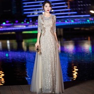 LY COD Shiny Mother Gown Wedding Ninangs Evening Maxi Long Formal Dress For Women Elegant Classy Fe